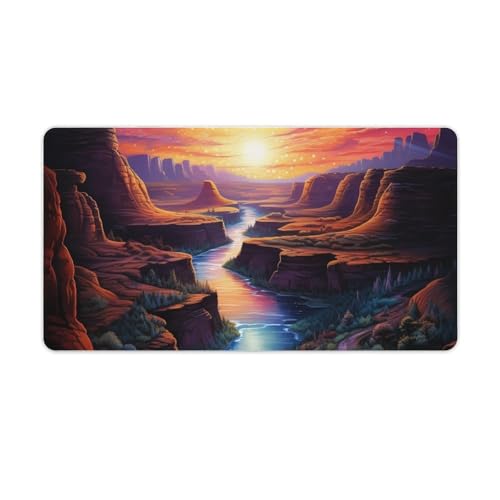 ouynngjing Extra großes Mauspad, Psychedelic Horse Shoe Bend Canyon bei Nacht, Gaming-Mauspad, extra langes Tischpad, Büro-Schreibtischpad, 40 x 75 cm ouynngjing Extra großes Mauspad, Psychedelic Horse Shoe Bend Canyon bei Nacht, Gaming-Mauspad, extra langes Tischpad, Büro-Schreibtischpad, 40 x 75 cm von ouynngjing