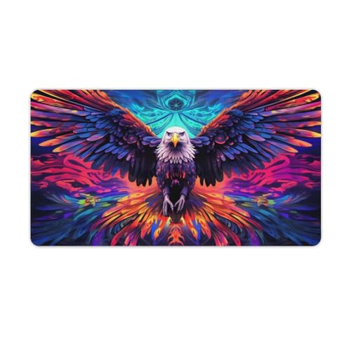ouynngjing Extra großes Mauspad, buntes Adler-Gaming-Tastaturpad, rutschfeste und wasserdichte Gummibasis, komplettes Schreibtisch-Mauspad, 3D-Muster, 40 x 75 cm ouynngjing Extra großes Mauspad, buntes Adler-Gaming-Tastaturpad, rutschfeste und wasserdichte Gummibasis, komplettes Schreibtisch-Mauspad, 3D-Muster, 40 x 75 cm von ouynngjing