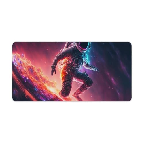 ouynngjing Gaming-Mauspad, Astronaut, Surfer, Weltraum, Ultra-Schreibtischunterlage, Nahtkante, rutschfeste Gummiunterseite, Mauspad, 30 x 60 cm ouynngjing Gaming-Mauspad, Astronaut, Surfer, Weltraum, Ultra-Schreibtischunterlage, Nahtkante, rutschfeste Gummiunterseite, Mauspad, 30 x 60 cm von ouynngjing