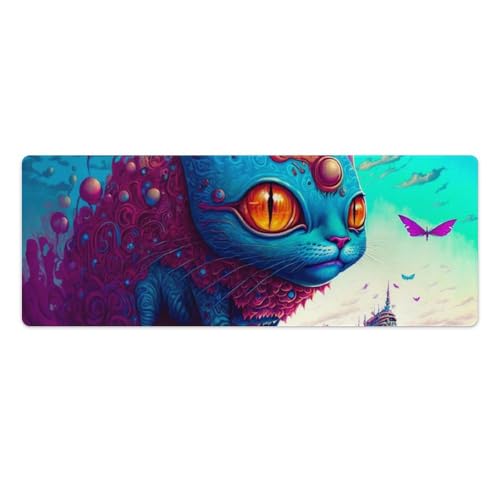 ouynngjing Gaming-Mauspad mit niedlichem Katzen-Tiermotiv, Schreibtischunterlage, wasserdicht, erweiterte große Maus, rutschfestes Gummi für Büro und Zuhause, 30 x 80 cm ouynngjing Gaming-Mauspad mit niedlichem Katzen-Tiermotiv, Schreibtischunterlage, wasserdicht, erweiterte große Maus, rutschfestes Gummi für Büro und Zuhause, 30 x 80 cm von ouynngjing