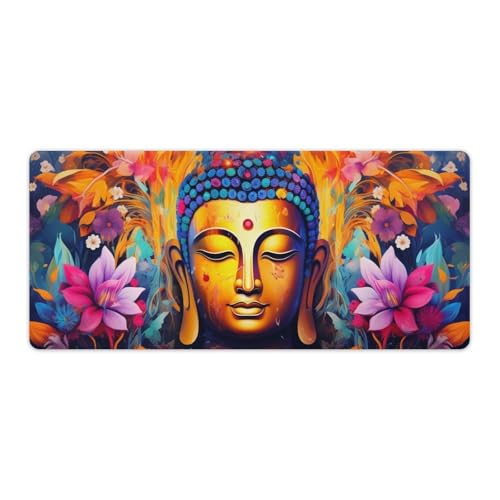 ouynngjing Gaming-Mauspad mit psychedelischem Buddha, personalisierbar, erweitertes Mauspad, Schreibtischunterlage, groß, 40 x 90 cm ouynngjing Gaming-Mauspad mit psychedelischem Buddha, personalisierbar, erweitertes Mauspad, Schreibtischunterlage, groß, 40 x 90 cm von ouynngjing