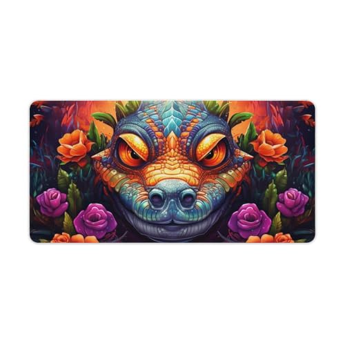 ouynngjing Großes Gaming-Mauspad mit Tier-Nilkrokodilen und genähten Kanten, erweitertes Mauspad mit Rutschfester Unterseite aus Naturkautschuk für Gamer, Desktop, Büro, Zuhause, 30 x 60 cm ouynngjing Großes Gaming-Mauspad mit Tier-Nilkrokodilen und genähten Kanten, erweitertes Mauspad mit Rutschfester Unterseite aus Naturkautschuk für Gamer, Desktop, Büro, Zuhause, 30 x 60 cm von ouynngjing