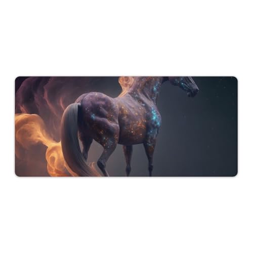 ouynngjing Großes Gaming-Mauspad mit Tier- und Pferdemotiv, mit genähten Kanten, erweitertes Mauspad mit Rutschfester Unterseite aus Naturkautschuk für Gamer, Desktop, Büro, Zuhause, 40 x 90 cm ouynngjing Großes Gaming-Mauspad mit Tier- und Pferdemotiv, mit genähten Kanten, erweitertes Mauspad mit Rutschfester Unterseite aus Naturkautschuk für Gamer, Desktop, Büro, Zuhause, 40 x 90 cm von ouynngjing