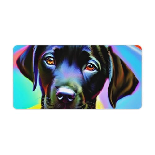ouynngjing Mauspad mit schwarzem Labrador-Gesicht, verlängerte Länge, Schreibtischunterlage, Saumkante, rutschfeste Gummiunterseite, Tastaturpad, Gaming-Mauspad, 30 x 60 cm ouynngjing Mauspad mit schwarzem Labrador-Gesicht, verlängerte Länge, Schreibtischunterlage, Saumkante, rutschfeste Gummiunterseite, Tastaturpad, Gaming-Mauspad, 30 x 60 cm von ouynngjing