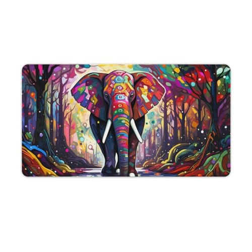 ouynngjing Psychedelic Elephant Speed Gaming Mauspad 40 x 75 cm, große Schreibtischunterlage für erhöhte Genauigkeit und Geschwindigkeit ouynngjing Psychedelic Elephant Speed Gaming Mauspad 40 x 75 cm, große Schreibtischunterlage für erhöhte Genauigkeit und Geschwindigkeit von ouynngjing