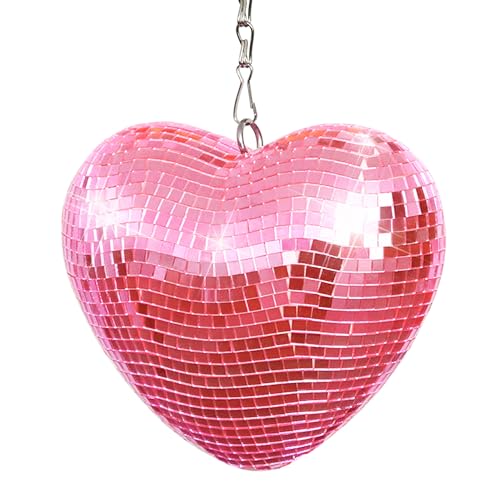 Herzförmige Discokugel 15 cm mit Aufhängkette, reflektierende Deko für Hochzeiten, Valentinstag, Partys, Rosa Herzförmige Discokugel 15 cm mit Aufhängkette, reflektierende Deko für Hochzeiten, Valentinstag, Partys, Rosa von oversevenls