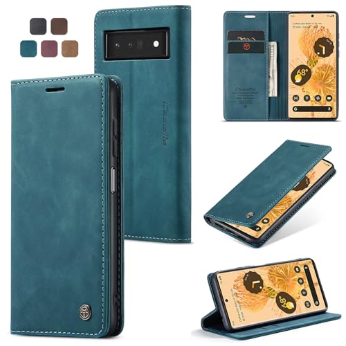 owlhold Handyhülle für Google Pixel 6 Pro klapphülle Premium Lederhülle Weiches Vintage-Nubukleder Faltbare Handytasche Ständer Schutzhülle Kartenfach Standfunktion hülle Google Pixel 6 Pro - Blaugrün owlhold Handyhülle für Google Pixel 6 Pro klapphülle Premium Lederhülle Weiches Vintage-Nubukleder Faltbare Handytasche Ständer Schutzhülle Kartenfach Standfunktion hülle Google Pixel 6 Pro - Blaugrün von owlhold