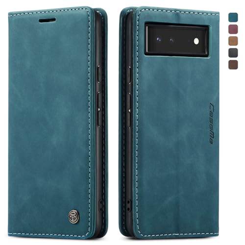 owlhold Handyhülle für Google Pixel 6 klapphülle Premium Lederhülle Weiches Vintage-Nubukleder Faltbare Handytasche Ständer Schutzhülle Kartenfach Standfunktion hülle Google Pixel 6 - Blaugrün owlhold Handyhülle für Google Pixel 6 klapphülle Premium Lederhülle Weiches Vintage-Nubukleder Faltbare Handytasche Ständer Schutzhülle Kartenfach Standfunktion hülle Google Pixel 6 - Blaugrün von owlhold