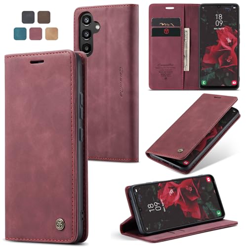 owlhold Handyhülle für Samsung Galaxy A34 5G Hülle, Premium Lederhülle Weiches Vintage-Nubukleder Faltbare Ständer Klapphülle Kartenfach Standfunktion stoßfest Schutzhülle für Samsung A34 5G -Weinrot owlhold Handyhülle für Samsung Galaxy A34 5G Hülle, Premium Lederhülle Weiches Vintage-Nubukleder Faltbare Ständer Klapphülle Kartenfach Standfunktion stoßfest Schutzhülle für Samsung A34 5G -Weinrot von owlhold
