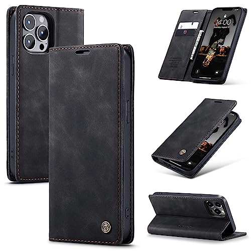 owlhold Handyhülle für iPhone 13 Pro MAX Hülle, Premium Lederhülle Weiches Vintage-Nubukleder Faltbare Ständer Klapphülle Kartenfach Standfunktion stoßfest Schutzhülle für iPhone 13 Pro MAX -Schwarz owlhold Handyhülle für iPhone 13 Pro MAX Hülle, Premium Lederhülle Weiches Vintage-Nubukleder Faltbare Ständer Klapphülle Kartenfach Standfunktion stoßfest Schutzhülle für iPhone 13 Pro MAX -Schwarz von owlhold