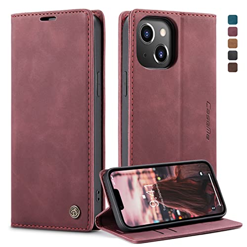 owlhold Handyhülle für iPhone 14 Hülle, Premium Lederhülle Weiches Vintage-Nubukleder Faltbare Ständer Klapphülle Kartenfach Standfunktion stoßfest Schutzhülle für iPhone 14 -Weinrot owlhold Handyhülle für iPhone 14 Hülle, Premium Lederhülle Weiches Vintage-Nubukleder Faltbare Ständer Klapphülle Kartenfach Standfunktion stoßfest Schutzhülle für iPhone 14 -Weinrot von owlhold