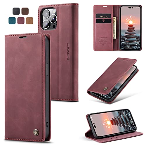 owlhold Handyhülle für iPhone 14 Pro MAX Hülle, Premium Lederhülle Weiches Vintage-Nubukleder Faltbare Ständer Klapphülle Kartenfach Standfunktion stoßfest Schutzhülle für iPhone 14 Pro MAX -Weinrot owlhold Handyhülle für iPhone 14 Pro MAX Hülle, Premium Lederhülle Weiches Vintage-Nubukleder Faltbare Ständer Klapphülle Kartenfach Standfunktion stoßfest Schutzhülle für iPhone 14 Pro MAX -Weinrot von owlhold