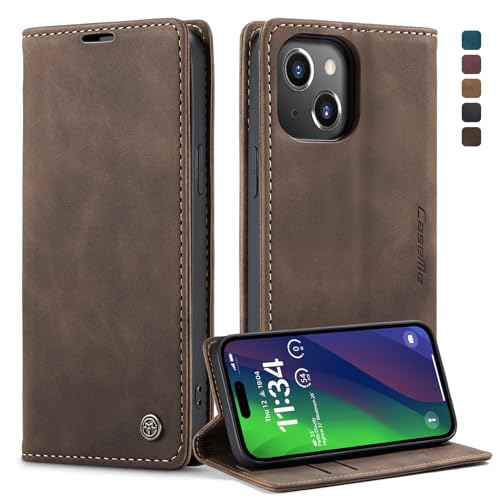 owlhold Handyhülle für iPhone 15 Hülle, Premium Lederhülle Weiches Vintage-Nubukleder Faltbare Ständer Klapphülle Kartenfach Standfunktion stoßfest Schutzhülle für iPhone 15 -Kaffee owlhold Handyhülle für iPhone 15 Hülle, Premium Lederhülle Weiches Vintage-Nubukleder Faltbare Ständer Klapphülle Kartenfach Standfunktion stoßfest Schutzhülle für iPhone 15 -Kaffee von owlhold