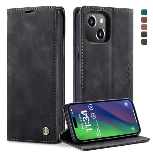 owlhold Handyhülle für iPhone 15 Hülle, Premium Lederhülle Weiches Vintage-Nubukleder Faltbare Ständer Klapphülle Kartenfach Standfunktion stoßfest Schutzhülle für iPhone 15 -Schwarz owlhold Handyhülle für iPhone 15 Hülle, Premium Lederhülle Weiches Vintage-Nubukleder Faltbare Ständer Klapphülle Kartenfach Standfunktion stoßfest Schutzhülle für iPhone 15 -Schwarz von owlhold