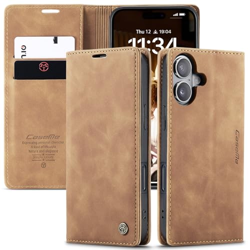 owlhold Handyhülle für iPhone 16 Plus Hülle Premium Lederhülle Weiches Vintage-Nubukleder Faltbare Ständer Schutzhülle Kartenfach Standfunktion stoßfest klapphülle iPhone 16 Plus -Braun owlhold Handyhülle für iPhone 16 Plus Hülle Premium Lederhülle Weiches Vintage-Nubukleder Faltbare Ständer Schutzhülle Kartenfach Standfunktion stoßfest klapphülle iPhone 16 Plus -Braun von owlhold