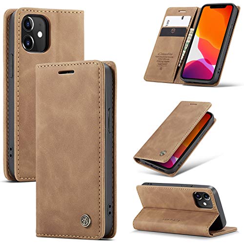 owlhold Handyhülle iPhone 12 Mini klapphülle Premium Lederhülle Weiches Vintage-Nubukleder Faltbare Ständer Schutzhülle Kartenfach Standfunktion hülle iPhone 12 Mini - Braun owlhold Handyhülle iPhone 12 Mini klapphülle Premium Lederhülle Weiches Vintage-Nubukleder Faltbare Ständer Schutzhülle Kartenfach Standfunktion hülle iPhone 12 Mini - Braun von owlhold