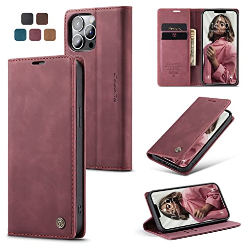 owlhold Handyhülle iPhone 13 Pro Max Hülle, Premium Lederhülle Weiches Vintage-Nubukleder Faltbare Ständer Schutzhülle Kartenfach Standfunktion stoßfest Klapphülle für iPhone 13 Pro MAX -Weinrot owlhold Handyhülle iPhone 13 Pro Max Hülle, Premium Lederhülle Weiches Vintage-Nubukleder Faltbare Ständer Schutzhülle Kartenfach Standfunktion stoßfest Klapphülle für iPhone 13 Pro MAX -Weinrot von owlhold