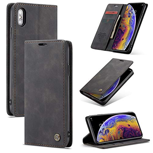 owlhold Handyhülle iPhone X hülle iPhone XS klapphülle Premium PU,Faltbare Schutzhülle,Kartenfach Standfunktion,Lederhülle Handytasche hülle für iPhone X/iPhone XS - Schwarz owlhold Handyhülle iPhone X hülle iPhone XS klapphülle Premium PU,Faltbare Schutzhülle,Kartenfach Standfunktion,Lederhülle Handytasche hülle für iPhone X/iPhone XS - Schwarz von owlhold