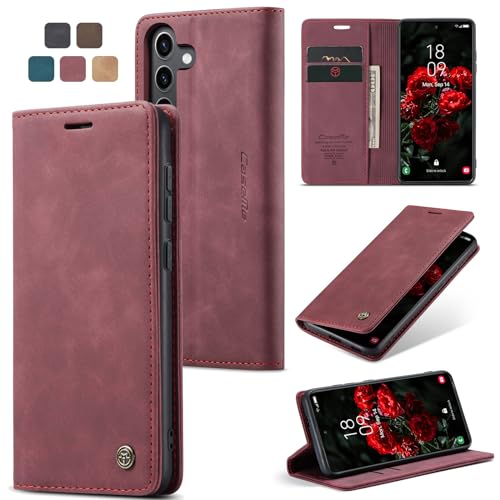 owlhold Hülle Samsung S24 Plus klapphülle Premium Lederhülle Weiches Vintage-Nubukleder Faltbare Ständer Schutzhülle Kartenfach Standfunktion klapphülle Samsung S24 Plus 5G -Weinrot owlhold Hülle Samsung S24 Plus klapphülle Premium Lederhülle Weiches Vintage-Nubukleder Faltbare Ständer Schutzhülle Kartenfach Standfunktion klapphülle Samsung S24 Plus 5G -Weinrot von owlhold