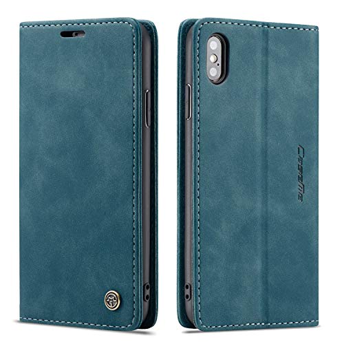 owlhold Hülle iPhone XS Max klapphülle Premium Lederhülle Weiches Vintage-Nubukleder Faltbare Ständer Schutzhülle Kartenfach Standfunktion stoßfest Handyhülle iPhone XS Max -Blaugrün owlhold Hülle iPhone XS Max klapphülle Premium Lederhülle Weiches Vintage-Nubukleder Faltbare Ständer Schutzhülle Kartenfach Standfunktion stoßfest Handyhülle iPhone XS Max -Blaugrün von owlhold