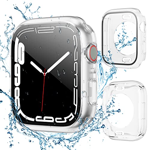 owlhold Wasserdicht Hülle für Apple Watch Series 6/SE/5/4 44mm, 360 Grad Cover mit eingebautem Panzerglas Displayschutz Outdoor Case IP68 Schutzhülle für Apple Watch Series 6/SE/5/4 44mm -Klar von owlhold