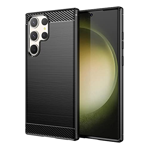 owlhold für Samsung Galaxy S23 Ultra 5G Hülle, Karbonfaser Design Handyhülle Dünne Weiche TPU Silikon Material Schutzhülle stoßfeste Case Kratzfeste Cover für Samsung Galaxy S23 Ultra 5G (Schwarz) owlhold für Samsung Galaxy S23 Ultra 5G Hülle, Karbonfaser Design Handyhülle Dünne Weiche TPU Silikon Material Schutzhülle stoßfeste Case Kratzfeste Cover für Samsung Galaxy S23 Ultra 5G (Schwarz) von owlhold