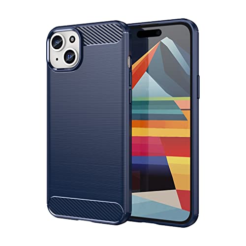 owlhold für iPhone 15 Plus Hülle, Karbonfaser Design Handyhülle Dünne Weiche TPU Silikon Material Schutzhülle stoßfeste Case Kratzfeste Cover für iPhone 15 Plus (Blau) von owlhold
