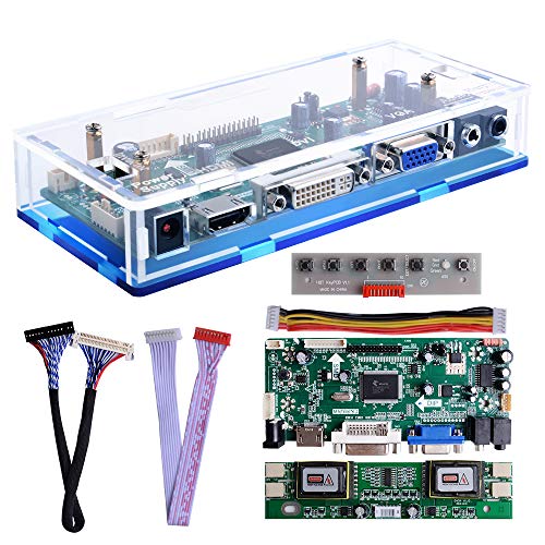 Owootecc NT68676 HDMI VGA DVI Arcade Audio Input LCD Controller Treiberplatinen Kit mit Gehäuse Für HSD190MEN4 M170DE06 M170EG01 17 "19" 1280x1024 4CCFL 30 Pin LCD Panel, passend für Arcade1Up Monitor Owootecc NT68676 HDMI VGA DVI Arcade Audio Input LCD Controller Treiberplatinen Kit mit Gehäuse Für HSD190MEN4 M170DE06 M170EG01 17 "19" 1280x1024 4CCFL 30 Pin LCD Panel, passend für Arcade1Up Monitor von owootecc