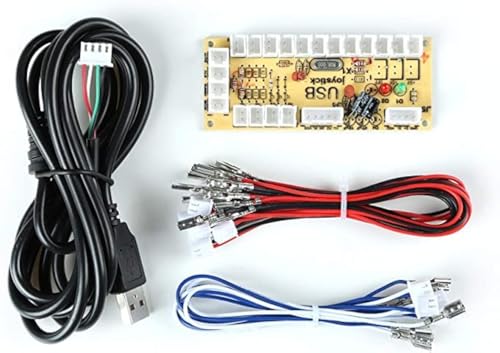 owootecc Zero Delay Arcade USB Encoder Arcade Spieler DIY Teile Kit für PC, Raspberry Pi 4/3/2/1 Modell B mit RetroPie, Arcade MAME JAMMA Spielprojekt von owootecc