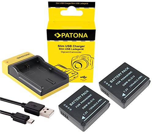 3in1-SET Slim Ladeger?t + 2 Akku f?r die Panasonic Lumix TZ101 TZ202 und GX80 - kompatibel mit Panasonic Akku DMW-BLG10 und BLG10e - Ladeschale mit microUSB 3in1-SET Slim Ladeger?t + 2 Akku f?r die Panasonic Lumix TZ101 TZ202 und GX80 - kompatibel mit Panasonic Akku DMW-BLG10 und BLG10e - Ladeschale mit microUSB von pabuTEL-Bundle