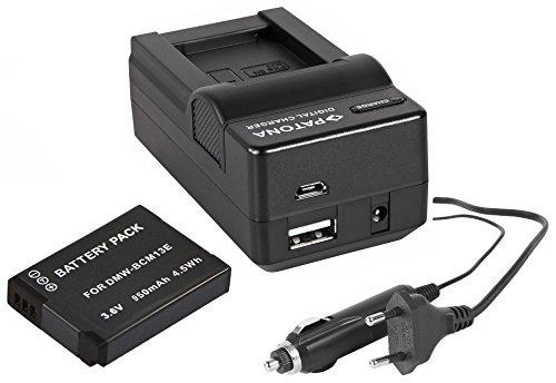 3in1-SET für die Panasonic Lumix TZ61 / DMC-TZ61EG - Akku (950mAh) + 4in1 Ladegerät (u.a. mit USB/Micro-USB und Kfz/Auto) + PATONA Displaypad von pabuTEL-Bundle