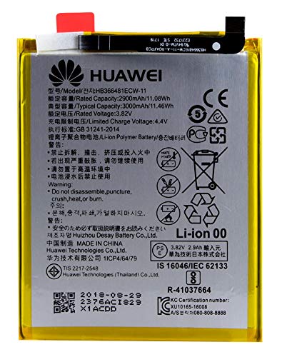 Akku für Huawei P10 Lite | Li-Ion Ersatzakku mit 3000mAh | Huawei Original-Zubehör | inkl. Displaypad von pabuTEL-Bundle