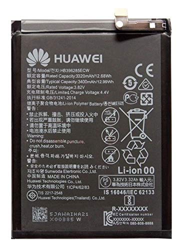 Akku für Huawei P20 (Nicht für P20 Lite) - Ersatzakku Li-Ion mit 3320mAh - Huawei Original-Zubehör inkl. Displaypad von pabuTEL-Bundle