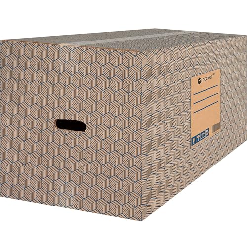 packer PRO Packung mit 10 Kartons für Umzüge und Aufbewahrung, sehr robust, mit Griffen, 600 x 400 x 400 mm packer PRO Packung mit 10 Kartons für Umzüge und Aufbewahrung, sehr robust, mit Griffen, 600 x 400 x 400 mm von packer PRO