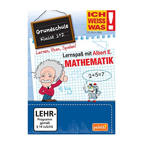 Albert E. ICH WEISS WAS! Lernspaß Grundschule Mathe Klasse 1 + 2 CD ROM von paletti