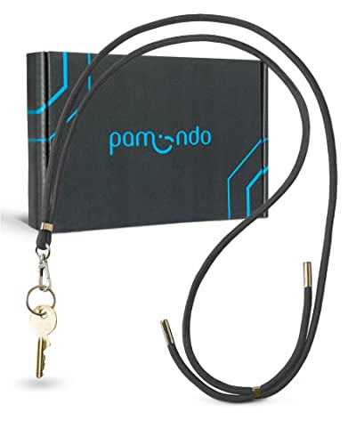 pamindo Schlüsselband - praktische Schlüsselkette mit Karabiner - Universalkette für Schlüsselbund - Band für Schlüssel -Schlüsselanhänger Anthrazit von pamindo