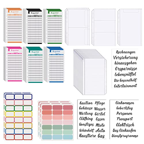 52Pcs Budget Planner für Finanzplaner,Budget Planner Deutsch,Budget Binder Nachfüllpapier 6 Löcher,Geld Organizer,Kosten Tracker Ausgabenblätter Rechnungs, Geld Sparen Mappe, Cash Stuffing 52Pcs Budget Planner für Finanzplaner,Budget Planner Deutsch,Budget Binder Nachfüllpapier 6 Löcher,Geld Organizer,Kosten Tracker Ausgabenblätter Rechnungs, Geld Sparen Mappe, Cash Stuffing von pampas