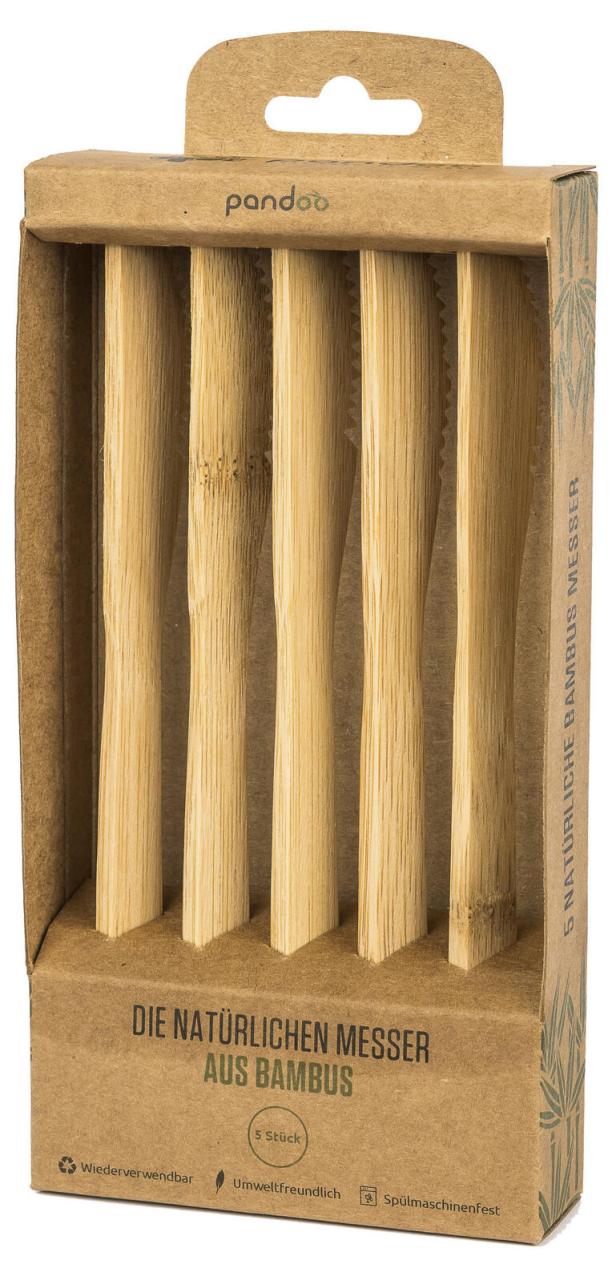 pandoo Mehrweg-Messer braun 100% Bambus von pandoo