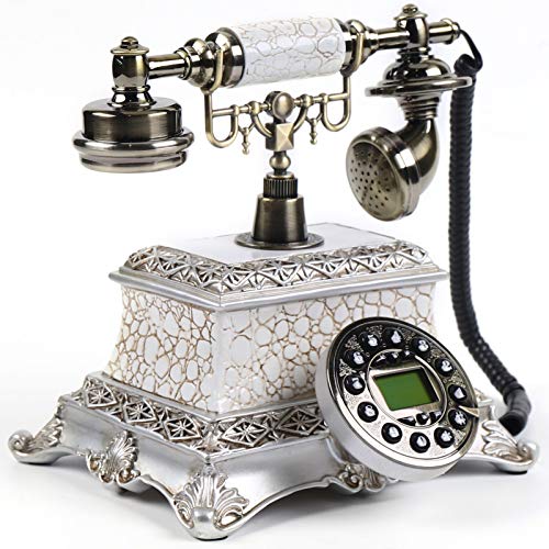 Vintage Deko Retro Telefon Antikes nostalgisches Festnetztelefon Harz Metall Freisprechen Anrufer-ID Wahlwiederholung Tischkalender Datumsanzeige Uhr Wochenanzeige Vintage Deko Retro Telefon Antikes nostalgisches Festnetztelefon Harz Metall Freisprechen Anrufer-ID Wahlwiederholung Tischkalender Datumsanzeige Uhr Wochenanzeige von panfudongk