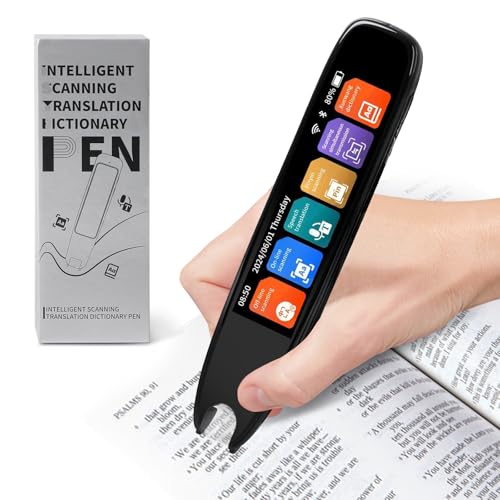 panthem Scan Übersetzer Stift mit Sprachausgabe, Echtzeit Sprachübersetzer for 142 Sprachen, Touchscreen Intelligenter Lesestift Übersetzungsstift für Sprache, Text, Legasthenie, Lernen, Reisen von panthem