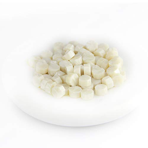 Siegelwachs-Stücke, 33 Farben (25g.) (Perlweiß) von papeliercreative