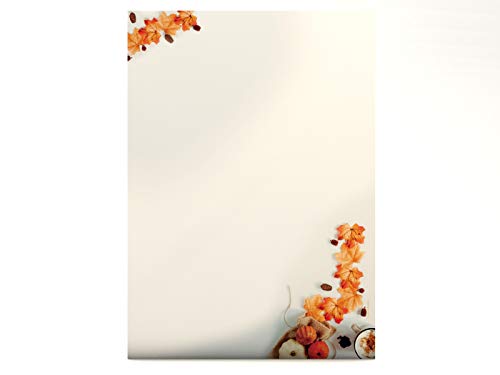 Briefpapier | Duft des Herbstes | 20 Blatt Herbstliches Motivpapier DIN A4 von paperandpicture.de