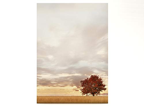 Briefpapier | Lonely Tree - Herbst-Baum | 100 Blatt Herbstliches Motivpapier DIN A4 von dirxbuschinger