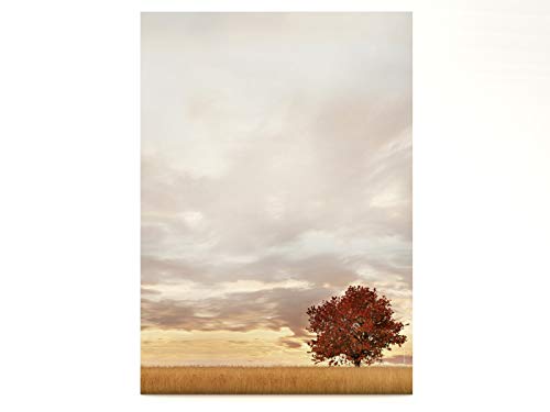 Briefpapier | Lonely Tree - Herbst-Baum | 100 Blatt Herbstliches Motivpapier DIN A4 von paperandpicture.de