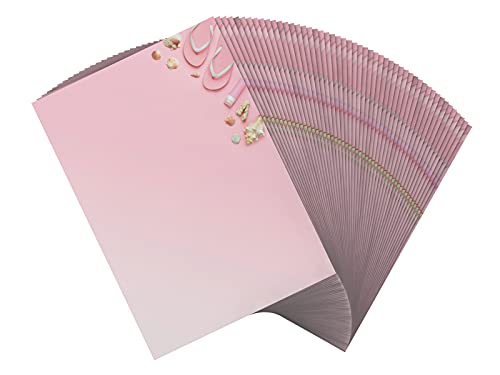 Briefpapier | Sonniger Sommer Pink | 20 Blatt Sommerliches Motivpapier DIN A4 von paperandpicture.de