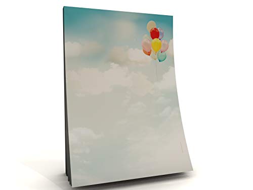 Notizblock A5 | hochwertiger Sommer Motivpapier Block | Luftballons | 50 Blatt, 90g/qm | Schreibnotizblock | Notizblock | Schreibblock A5 | Paperandpicture von paperandpicture.de