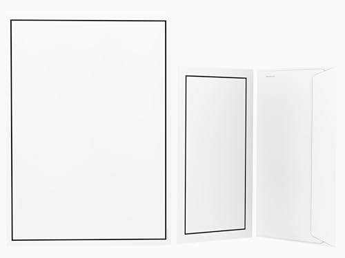 Trauerpapier-Set "Trauerrand", 50 Blatt A4 + 50 komplett bedruckte Briefumschläge DIN LANG, für Laser/Ink/Copy/Hand von dirxbuschinger
