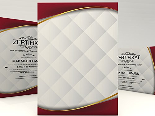 Urkundenpapier "Prime" 50 Blatt | modern | für Urkunden Zertifikate | DIN A4 190g/qm | hochwertig | Briefpapier | Kartonpapier | certificate paper | Blanko Urkunde | Anerkennung Papier von dirxbuschinger
