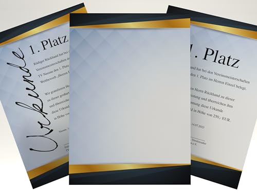 Urkundenpapier Square, 10 Blatt für Zertifikate DIN A4, 190g/qm Urkundenpapier Square, 10 Blatt für Zertifikate DIN A4, 190g/qm von dirxbuschinger