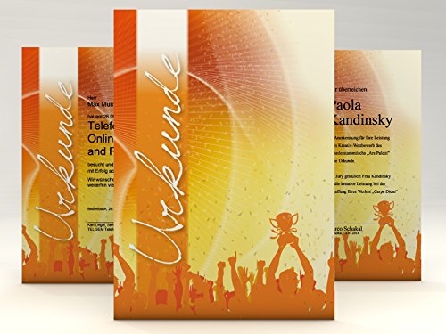 Urkundenpapier "Winner" 10 Blatt | modern | für Urkunden Zertifikate | DIN A4 190g/qm | hochwertig | Briefpapier | Kartonpapier | certificate paper | Blanko Urkunde | Anerkennung Papier von dirxbuschinger